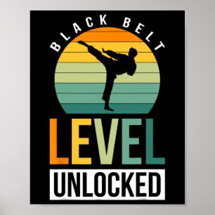 Svartvit Bälte-nivå olåst 3 Poster