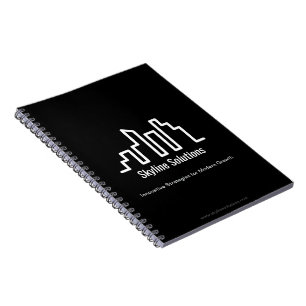 Svartvit bärbar mörk med vit minimal design anteckningsbok
