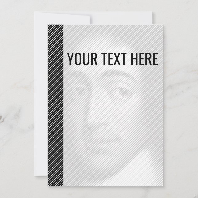 Svartvit Baruch Spinoza Porträtt-meddelande Meddelande (Framsida)