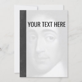 Svartvit Baruch Spinoza Porträtt-meddelande Meddelande