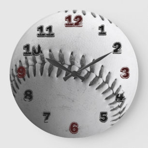 (Svartvit) BASEBALL, Stor Klocka