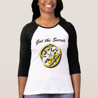 Svartvit baseballskjorta för inre kompass t-shirt