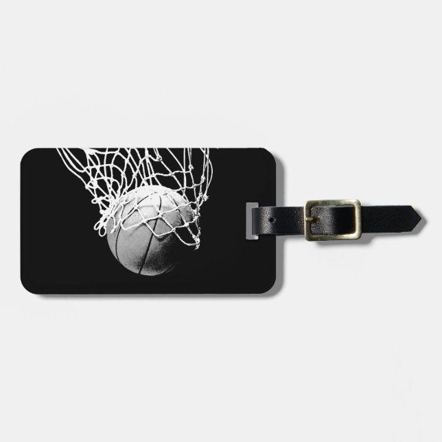 Svartvit basket bagagebricka (Horisontell Framsida)