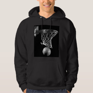 Svartvit basket hoodie