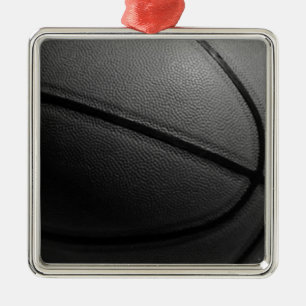 Svartvit basket julgransprydnad metall