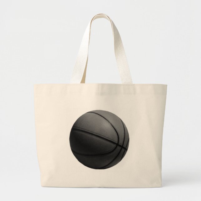 Svartvit basket jumbo tygkasse (Framsidan)