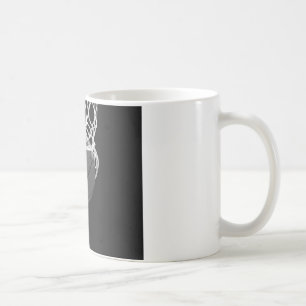 Svartvit basket kaffemugg