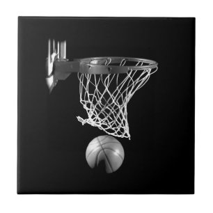 Svartvit basket kakelplatta