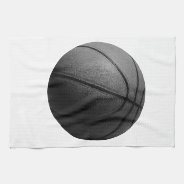 Svartvit basket kökshandduk (Horisontell)