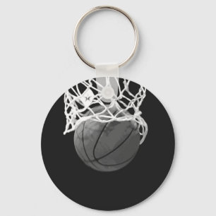 Svartvit basket nyckelring