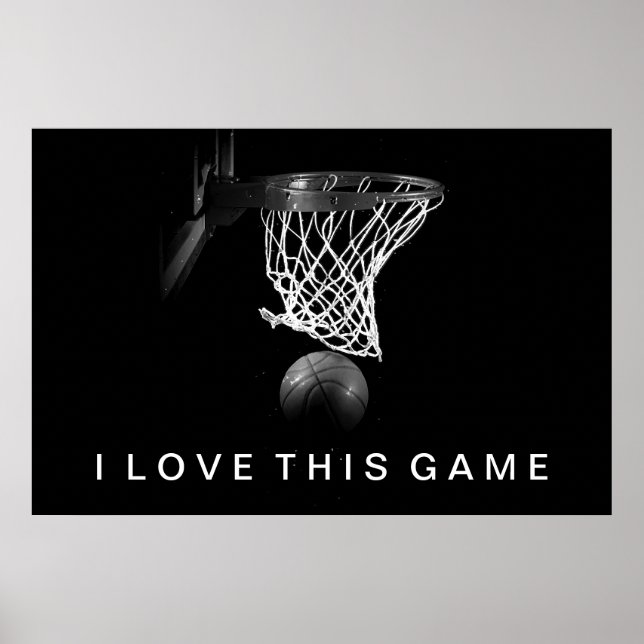 Svartvit basket Poster i Kärlek det här spelet (Framsidan)