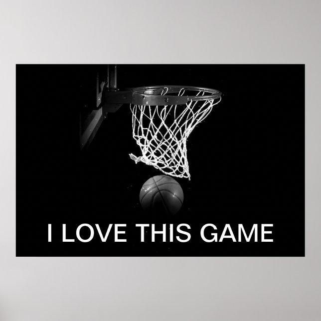 Svartvit basket Poster i Kärlek det här spelet (Framsidan)