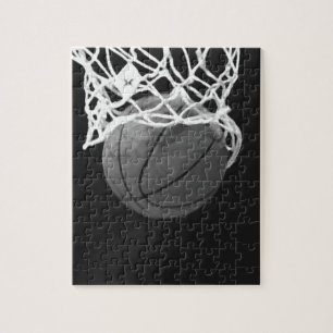 Svartvit basket pussel