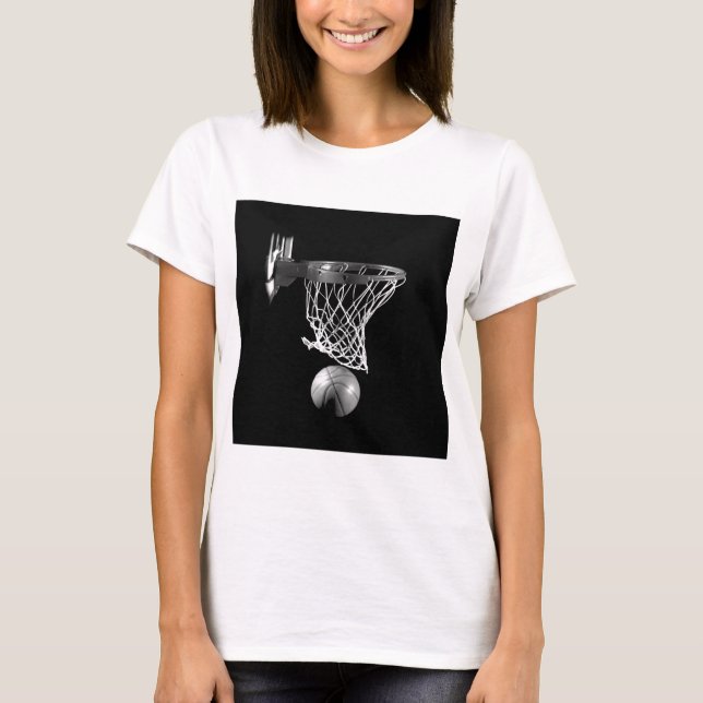 Svartvit basket tee (Framsida)