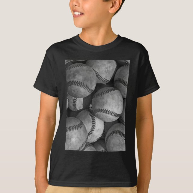 Svartvit basket tee (Framsida)
