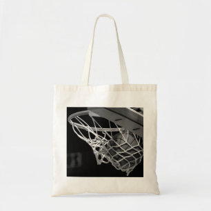 Svartvit basket tygkasse