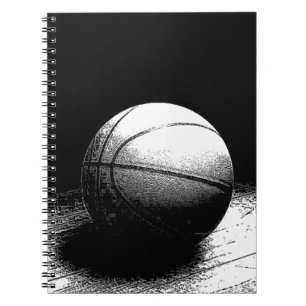 Svartvit Basketball Art bärbar dator Anteckningsbok