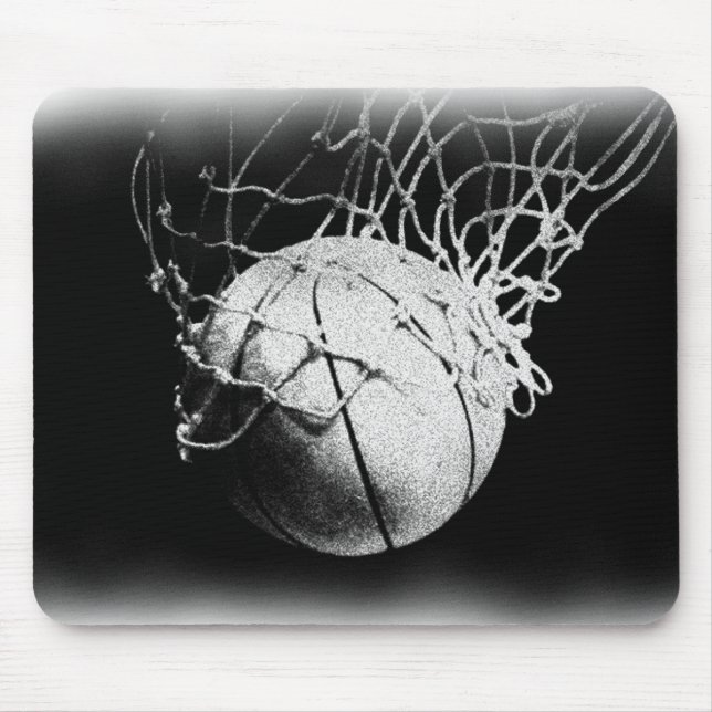 Svartvit basketboll Art Musmatta (Framsidan)