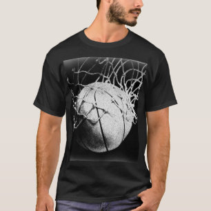Svartvit basketboll Art Tee