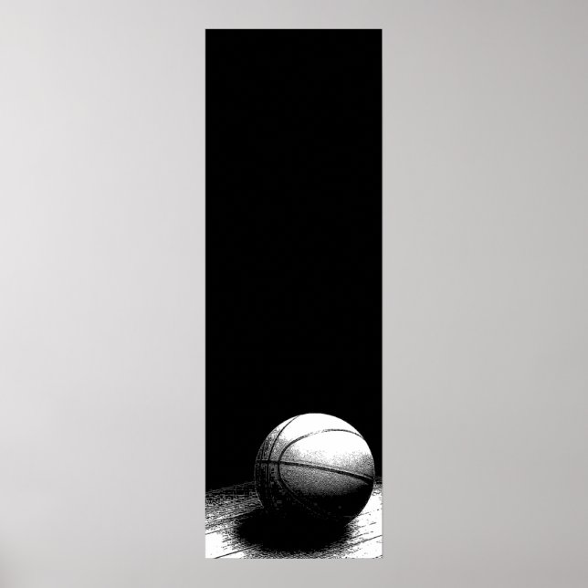 Svartvit basketbolldörr Poster (Framsidan)