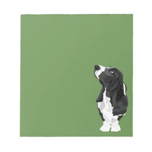 Svartvit Bassethund Anteckningsblock