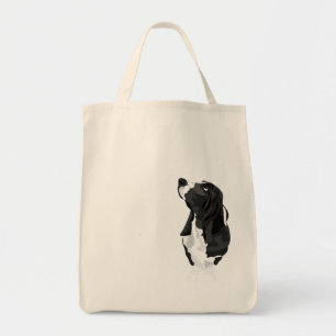Svartvit Bassethund Tygkasse