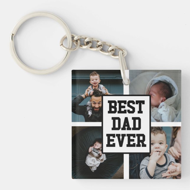 Svartvit bästa Pappa någonsin, Anpassningsbar Foto (Framsidan)