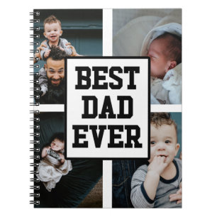 Svartvit bästa Pappa någonsin, Anpassningsbar Foto Anteckningsbok