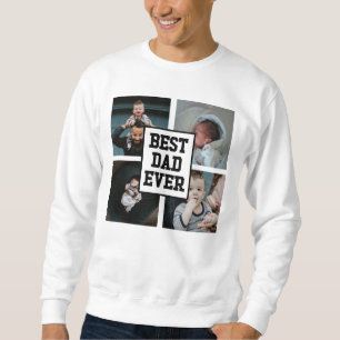 Svartvit bästa Pappa någonsin, Anpassningsbar Foto Lång Ärmad Tröja