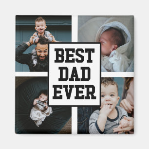 Svartvit bästa Pappa någonsin, Anpassningsbar Foto Magnet