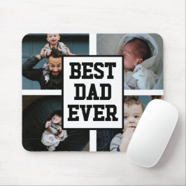 Svartvit bästa Pappa någonsin, Anpassningsbar Foto Musmatta