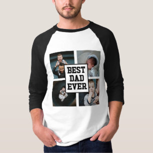 Svartvit bästa Pappa någonsin, Anpassningsbar Foto T Shirt