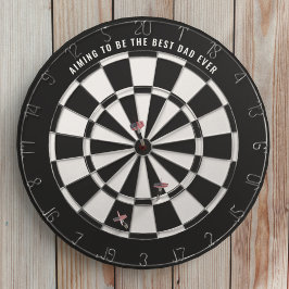 Svartvit bästa Pappa någonsin Dartboard Darttavla