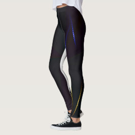 Svartvit bensin leggings