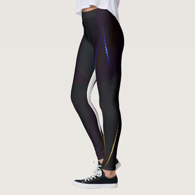 Svartvit bensin leggings (Vänster)