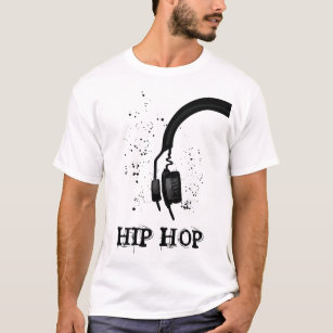 svartvit bild i hörlursformat i Hip hop T Shirt