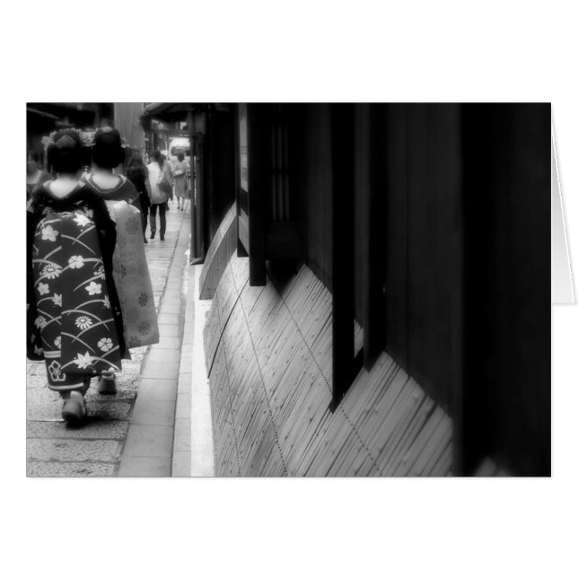 Svartvit bilder i Japan Hälsningskort (Framsidan Horizontal)