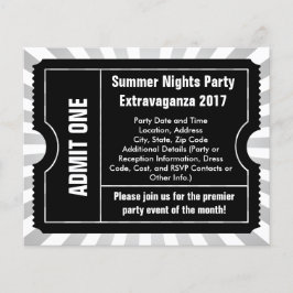 Svartvit Biljett-fläktar, Anpassningsbar-utskrift Flygblad