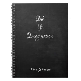 Svartvit bläck & Imagination-dator Anteckningsbok