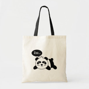 Svartvit blankt panda för spolning tygkasse