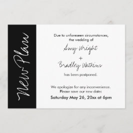 Svartvit blockets nya plan uppskjuten Bröllop-kort Inbjudningar