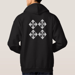 Svartvit blom- design sweatshirt