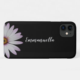 Svartvit blomma iPhone 11 Fodral Namn