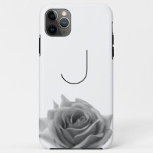 Svartvit blomma iphone case