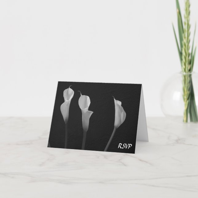 Svartvit blommaOSA Inbjudan (Framsida)