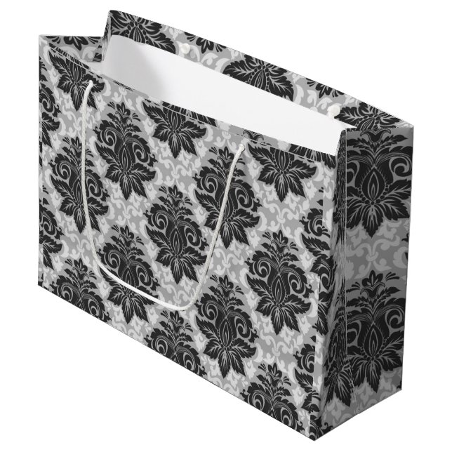 Svartvit Blommigt (Framsidan Vinklad)