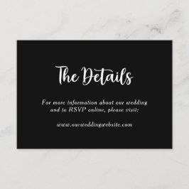 Svartvit Blommigt botaniskt monogram par Namn Tilläggskort