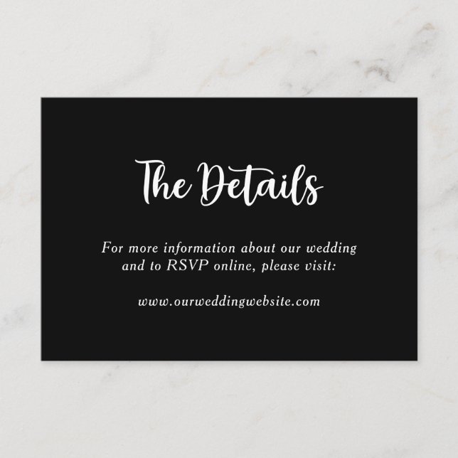 Svartvit Blommigt botaniskt monogram par Namn Tilläggskort (Framsida)