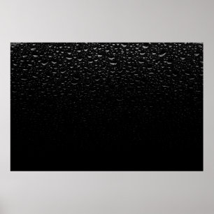 Svartvit blommigt matta poster