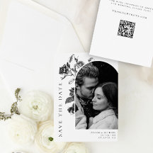 Svartvit Blommigt - Toile Arch-foto Bröllop